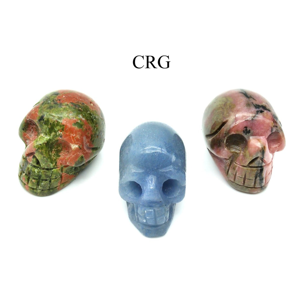 Mini Gemstone Skulls (No Drilled Hole) 1 Inch (12 Pieces)