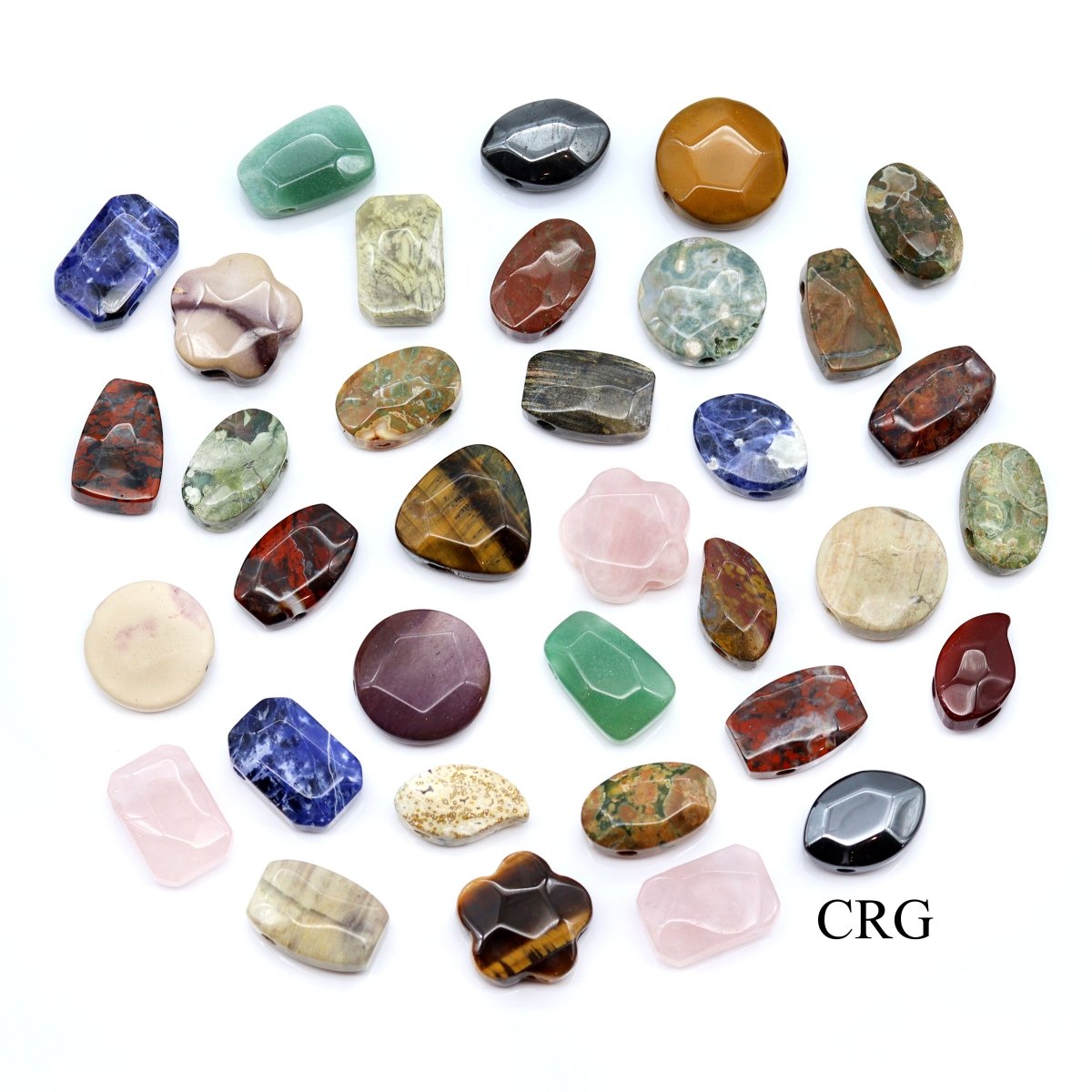 SET OF 15 - Assorted Gemstones & Shapes / Small Drilled Pendants