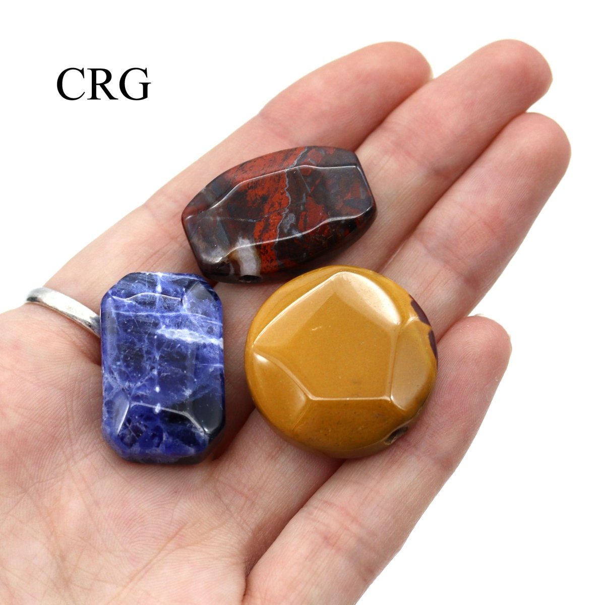 SET OF 15 - Assorted Gemstones & Shapes / Small Drilled Pendants