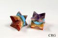 SET OF 2 - 7 Stone Mini Merkaba Stars / 1" AVG