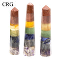 SET OF 2 - 7 Stone Mixed Shaped Towers / 3-5" Avg