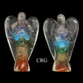 SET OF 2 - 7 Stone Orgonite Angels / 50mm AVG