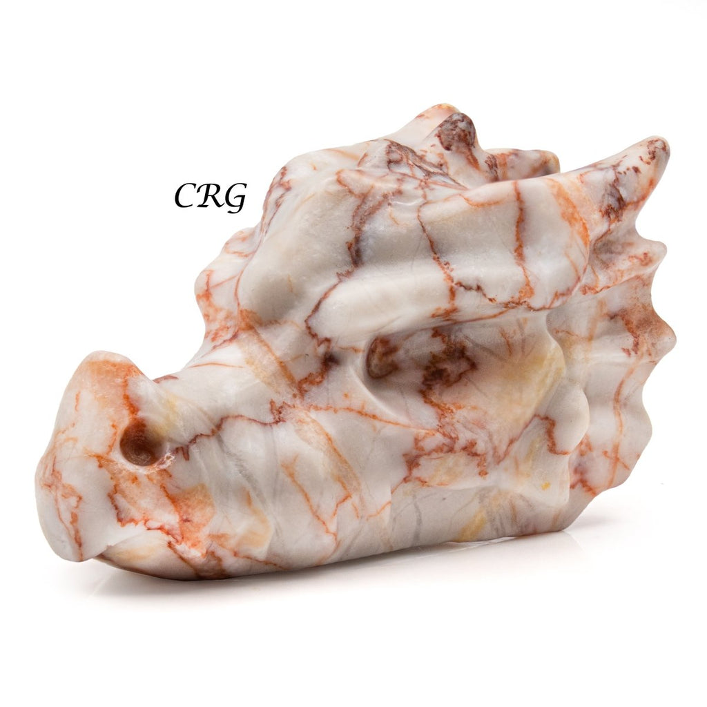 SET OF 2 - Assorted Gemstone Dragon Skull (7cm Avg)