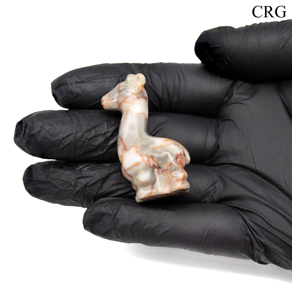 SET OF 2 - Assorted Gemstone Giraffes / 1.5" AVG
