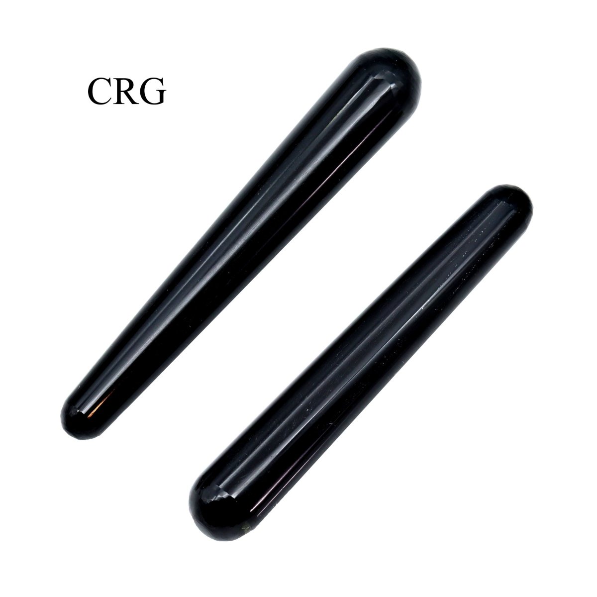 SET OF 2 - Black Obsidian Massage Wands / 3-5" AVG