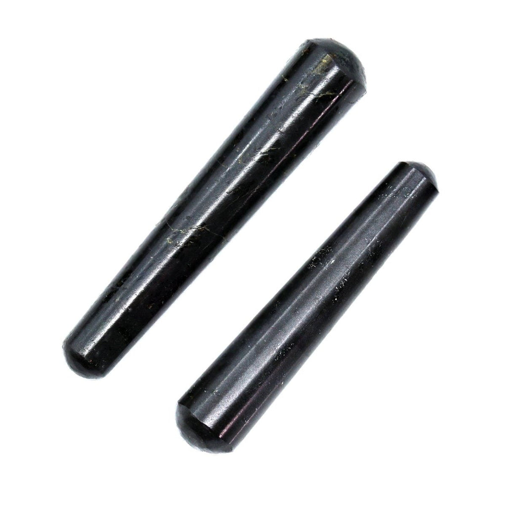 SET OF 2 - Black Tourmaline Massage Wands / 3-5" AVG