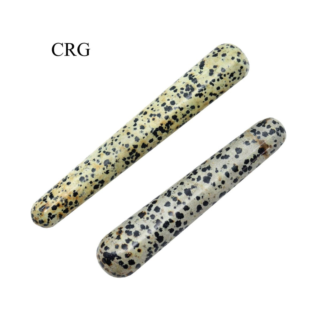 SET OF 2 - Dalmatian Jasper Massage Wands / 3-5" AVG