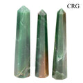 SET OF 2 - Dark Green Aventurine Mixed Shaped Towers / 3-5" Avg