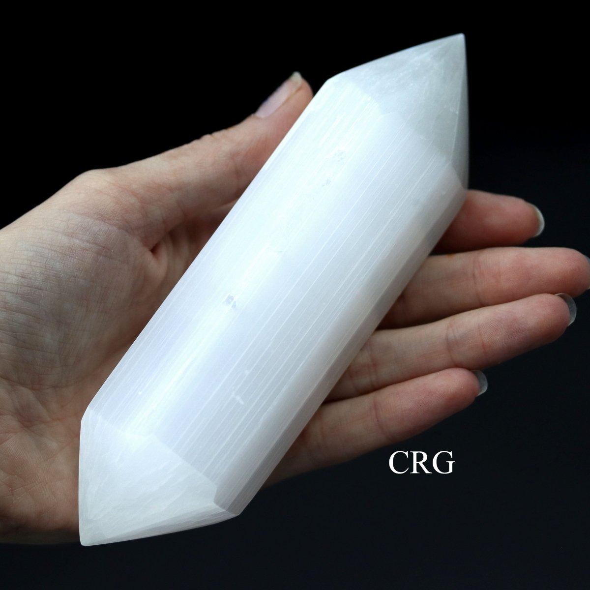 Selenite Double Terminated Six-Sided Wand 5 to 6 inch (2 pieces)