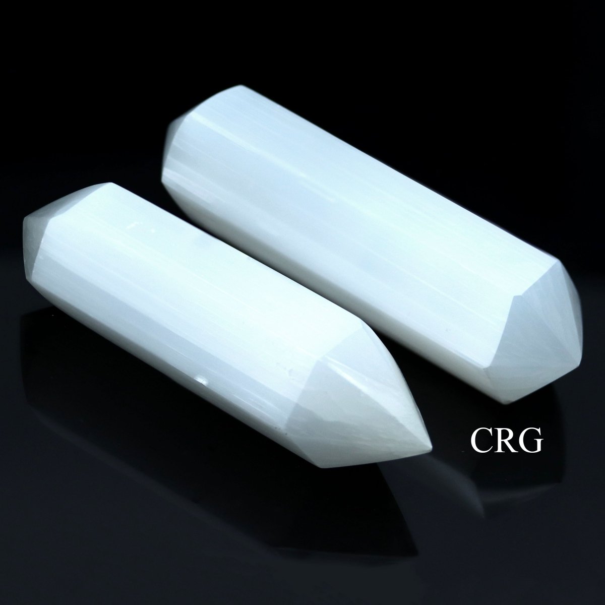 Selenite Double Terminated Six-Sided Wand 5 to 6 inch (2 pieces)