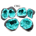 SET OF 2 - Dyed Teal Geode Half Pairs