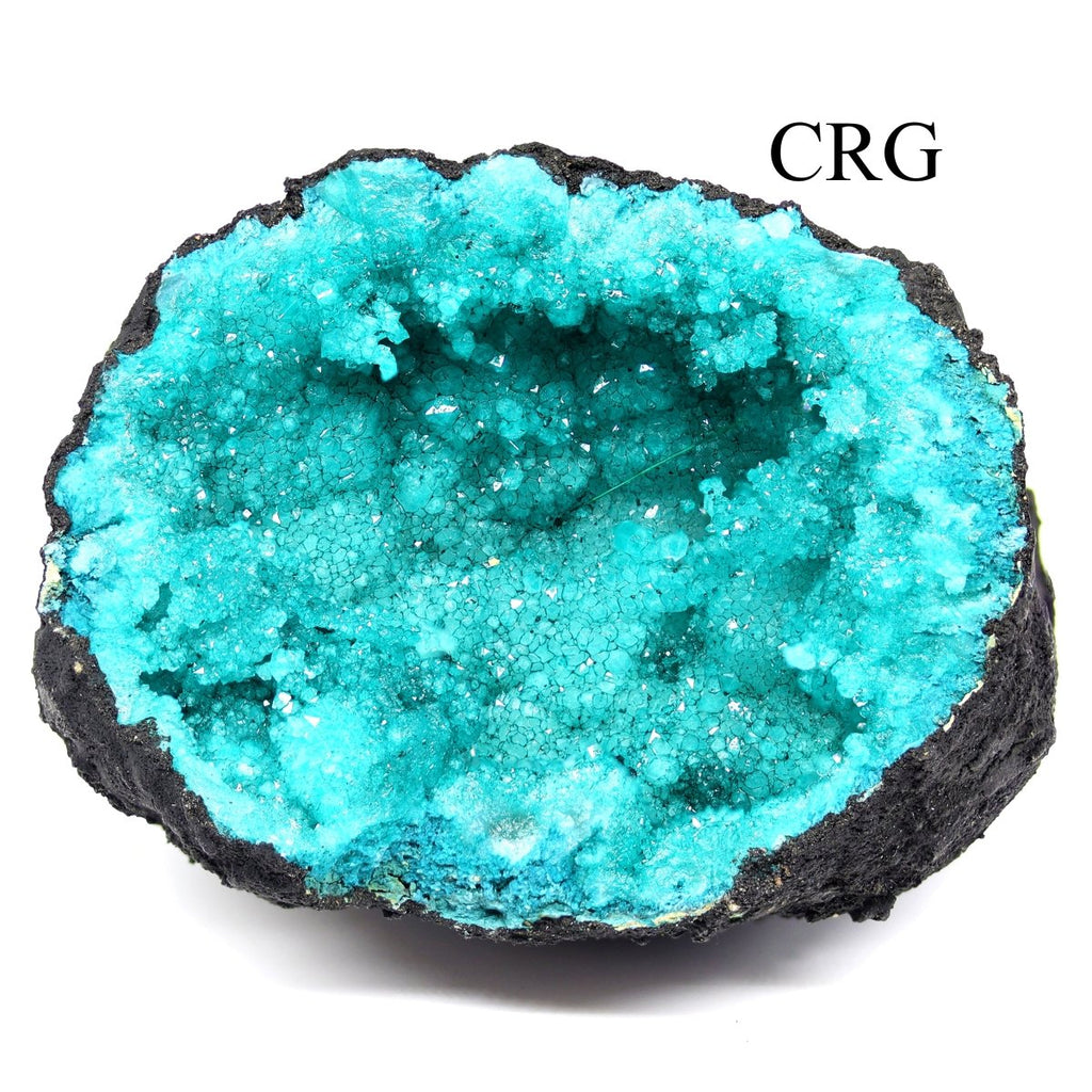 SET OF 2 - Dyed Teal Geode Half Pairs