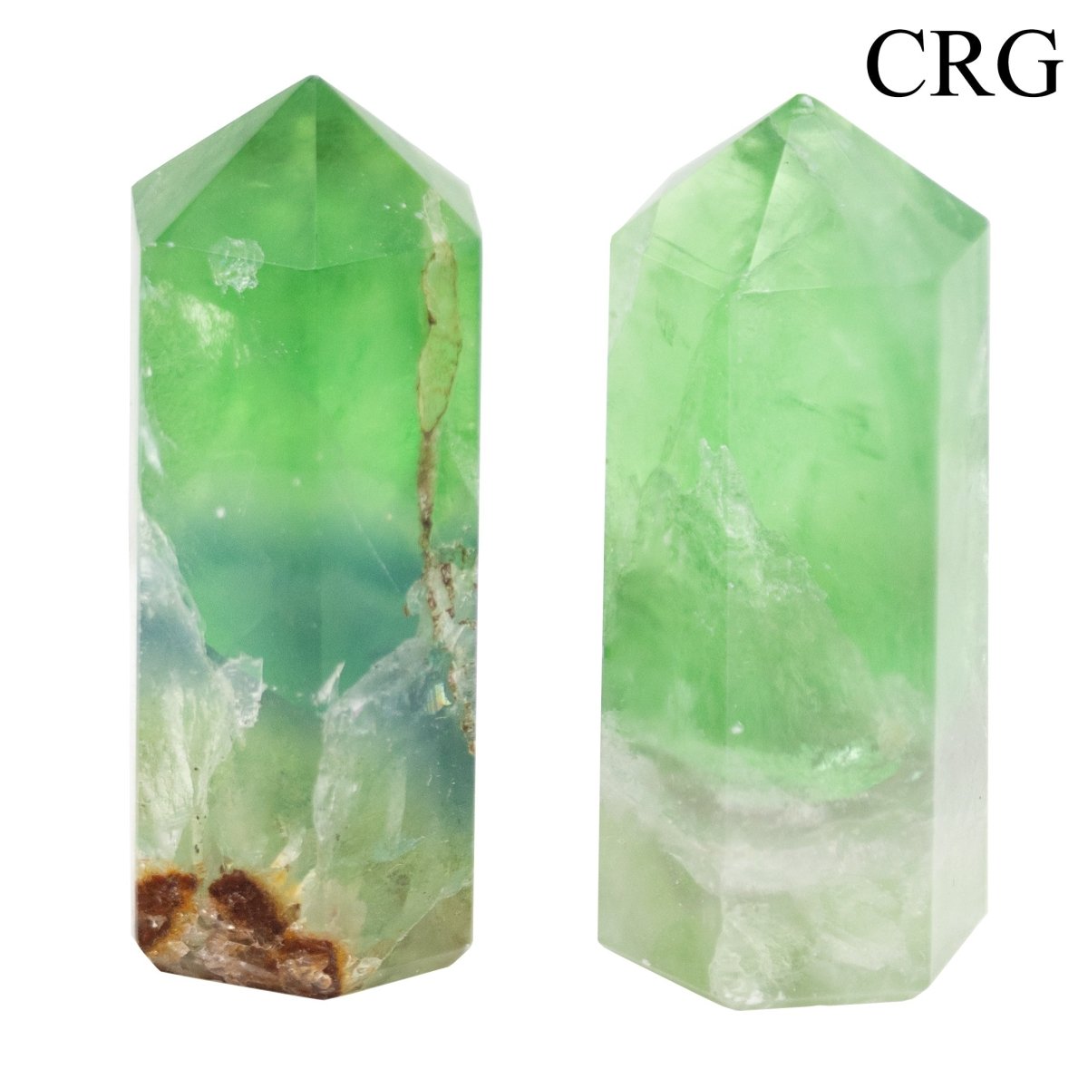 SET OF 2 - Fluorite Mini Towers / 50mm AVG