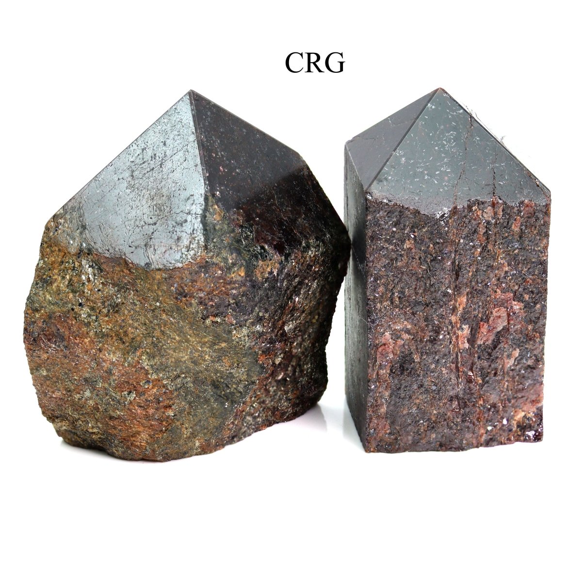 SET OF 2 - Garnet Top Polished Point from India