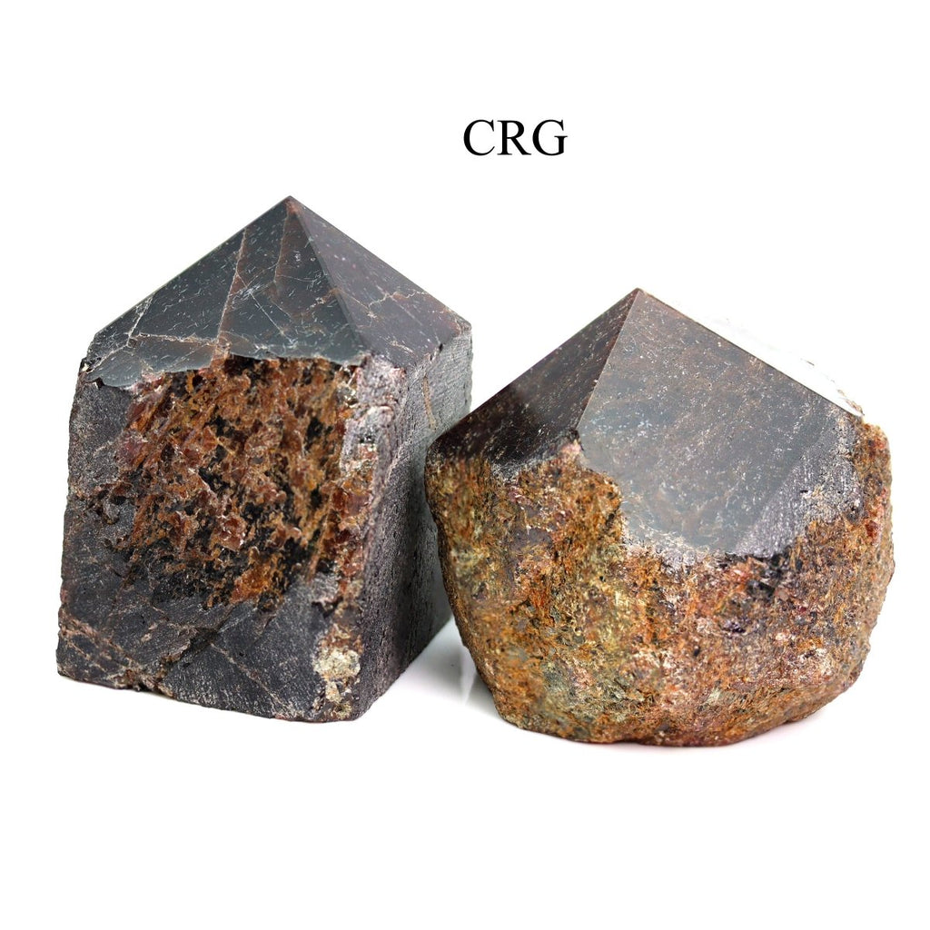 SET OF 2 - Garnet Top Polished Point from India