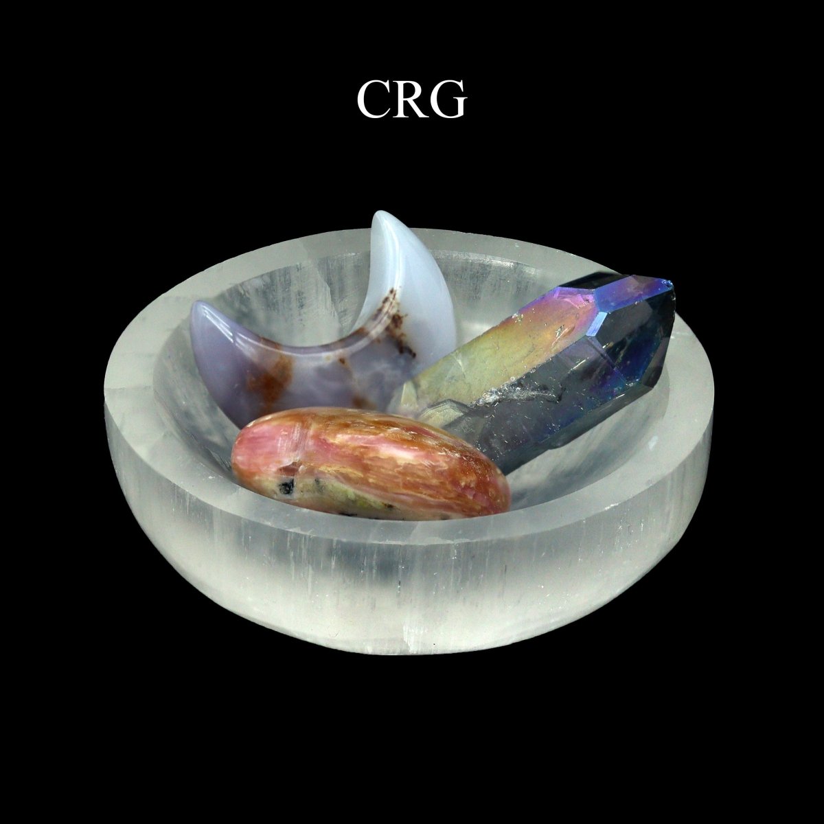 Selenite Bowl Hand-Carved 7.5-9 cm (2 pieces)
