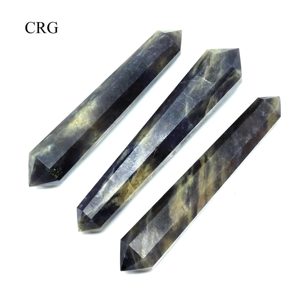 SET OF 2 - Iolite Double Terminated Wands / 3-5" AVG