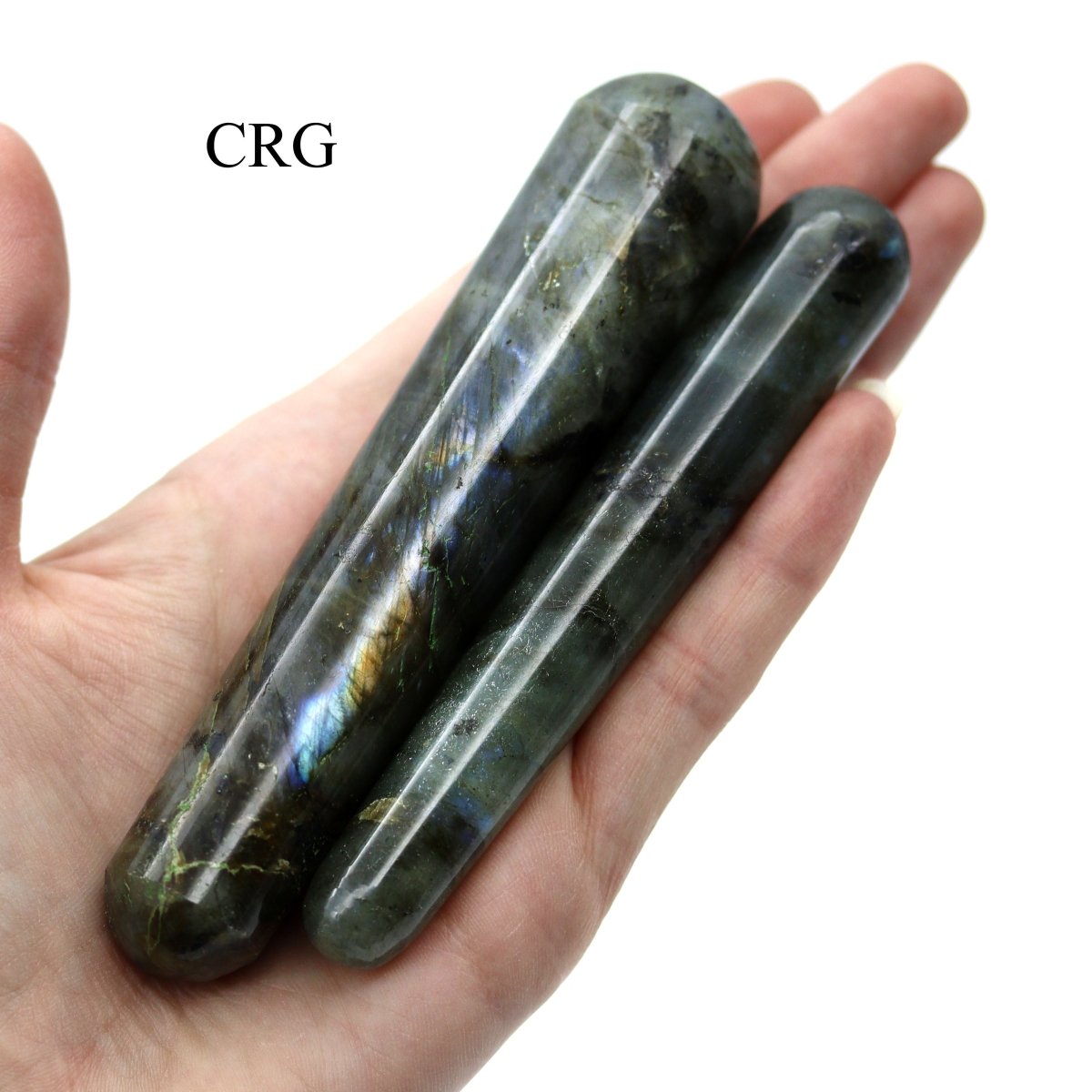 SET OF 2 - Labradorite Massage Wands / 3-5" AVG
