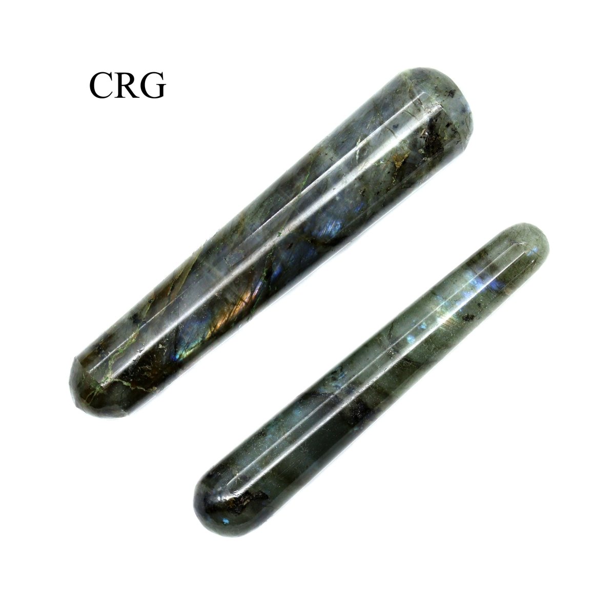 SET OF 2 - Labradorite Massage Wands / 3-5" AVG