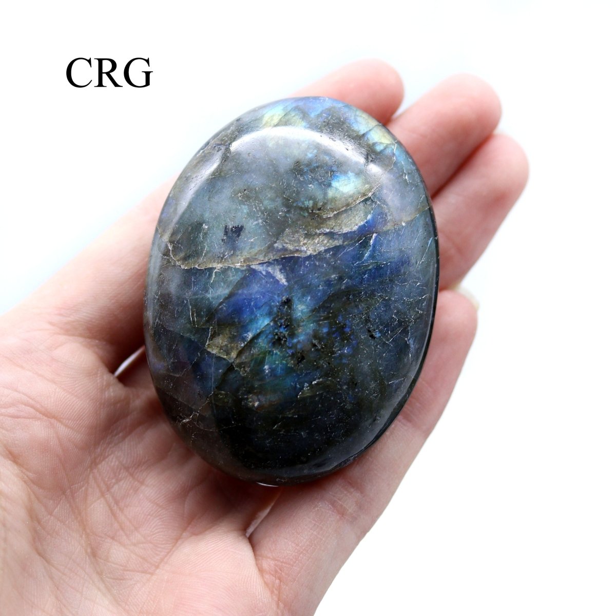 SET OF 2 - Labradorite Palm Stone / 50mm AVG
