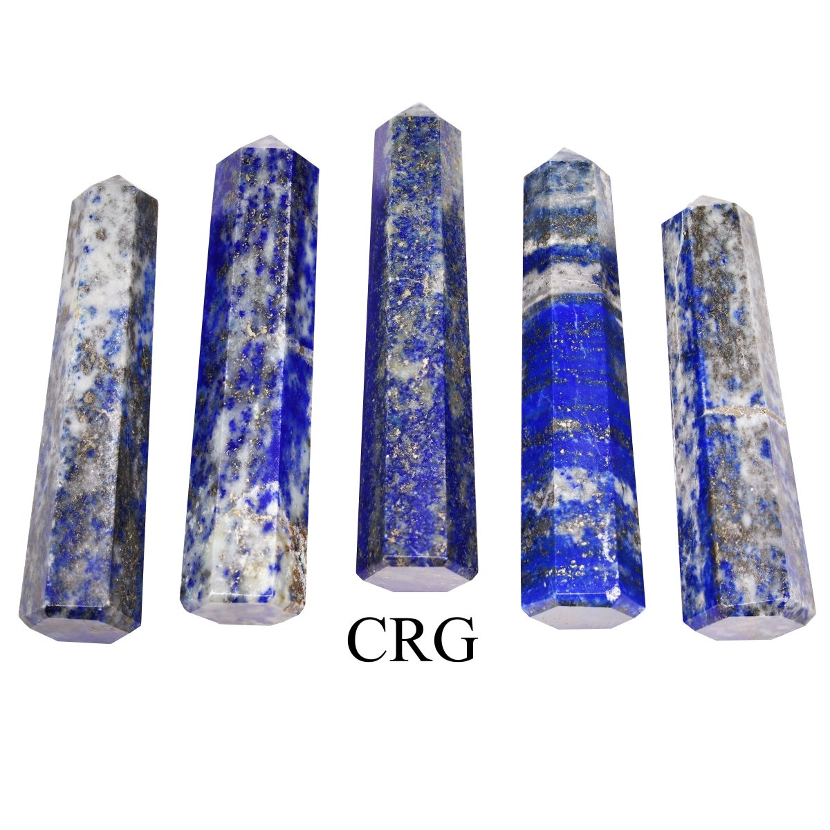 SET OF 2 - Lapis Gemstone Obelisk Point / 2-3" AVG