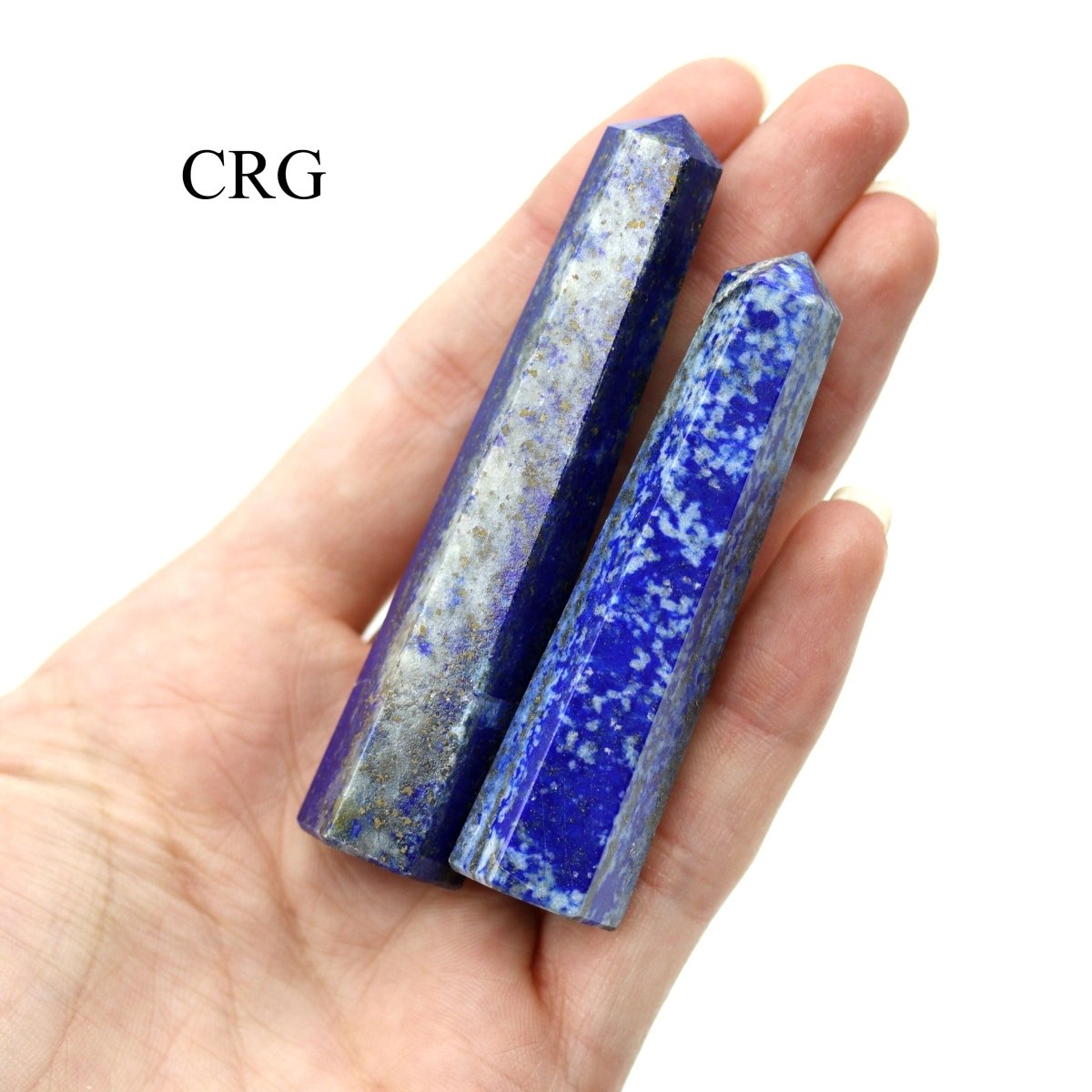 SET OF 2 - Lapis Gemstone Obelisk Point / 2-3" AVG