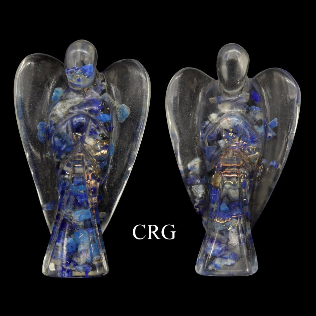 SET OF 2 - Lapis Lazuli Orgonite Angels / 50mm AVG