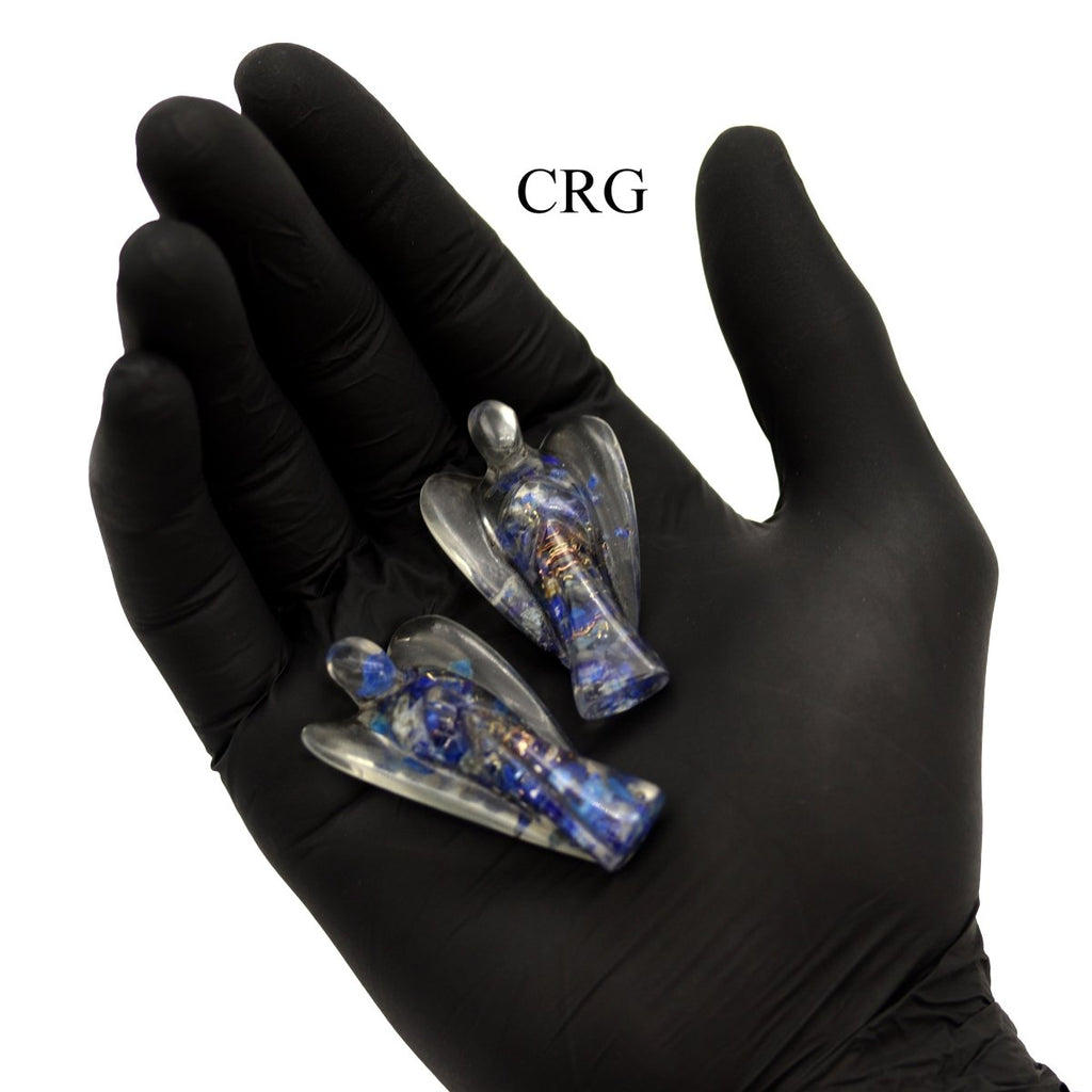 SET OF 2 - Lapis Lazuli Orgonite Angels / 50mm AVG