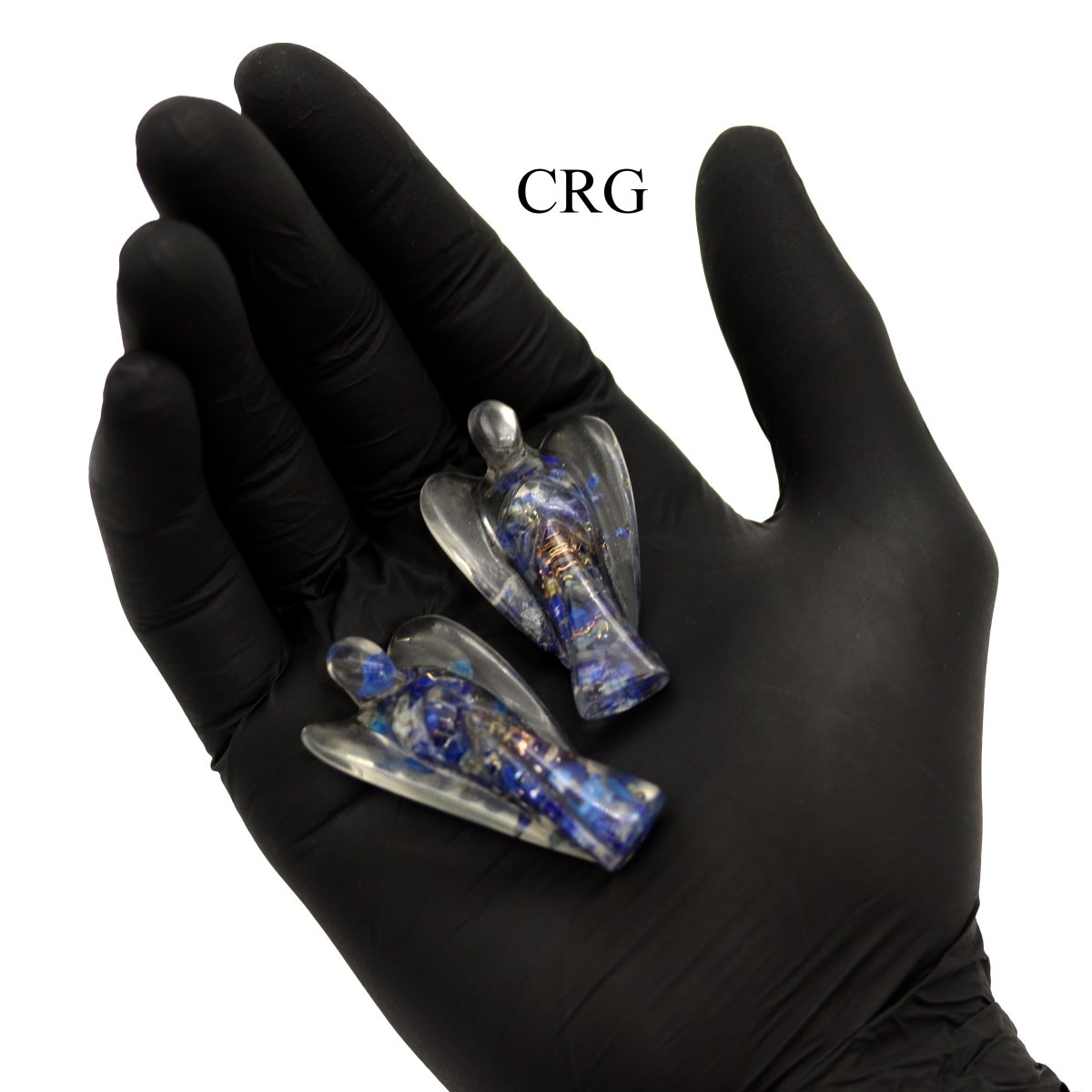 SET OF 2 - Lapis Lazuli Orgonite Angels / 50mm AVG