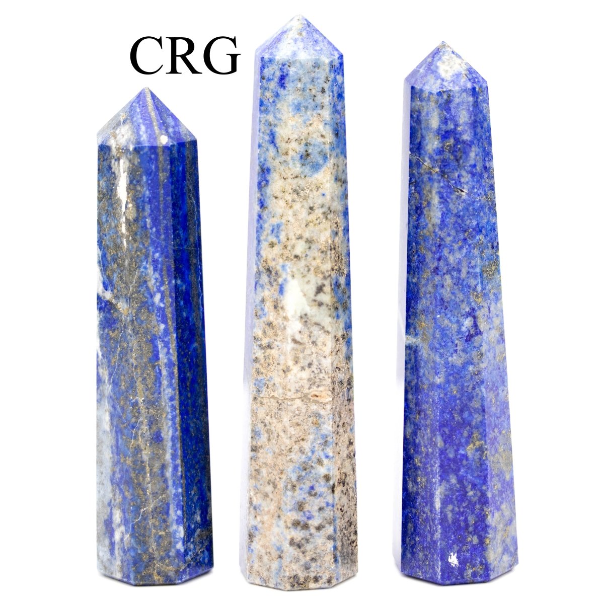 SET OF 2 - Lapis Obelisk Towers / 3-5" AVG