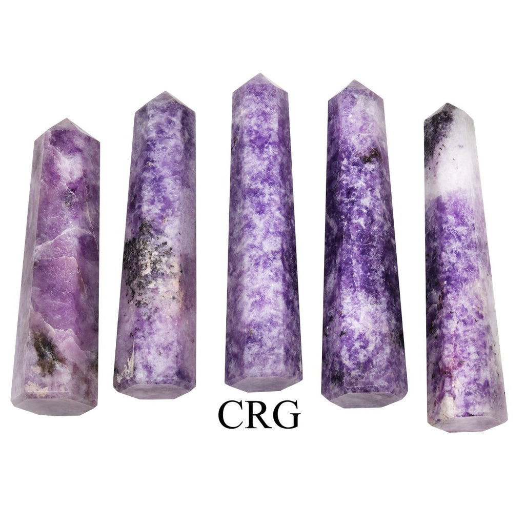 SET OF 2 - Lepidolite Gemstone Obelisk Point / 2-3" AVG