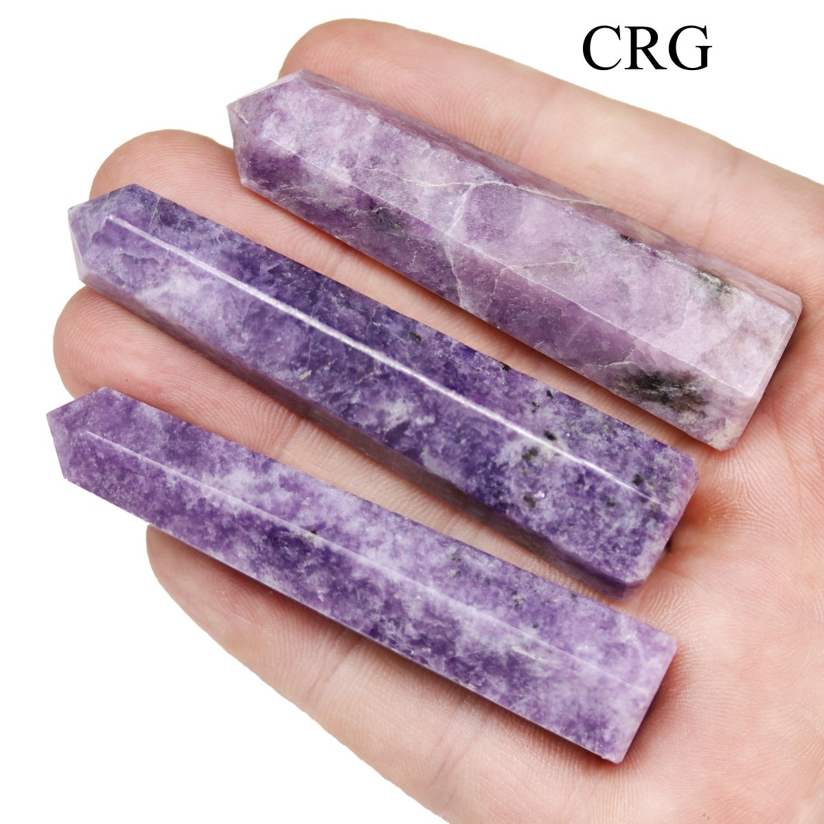 SET OF 2 - Lepidolite Gemstone Obelisk Point / 2-3" AVG