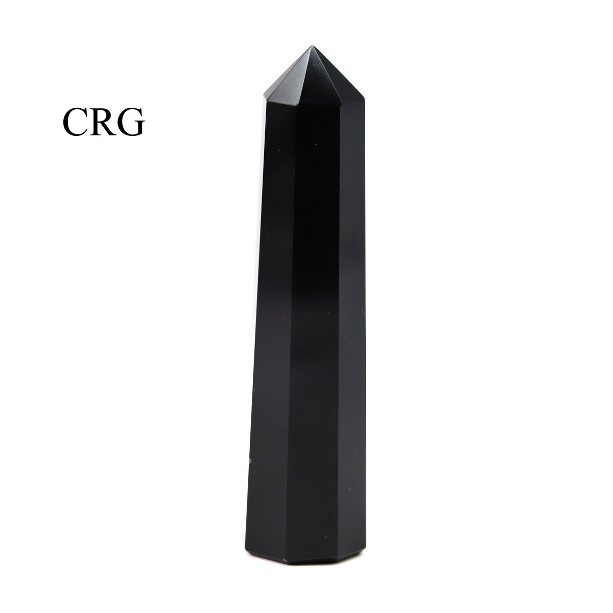 SET OF 2 - Mixed Shape Black Obsidian Towers / 3-5" AVG