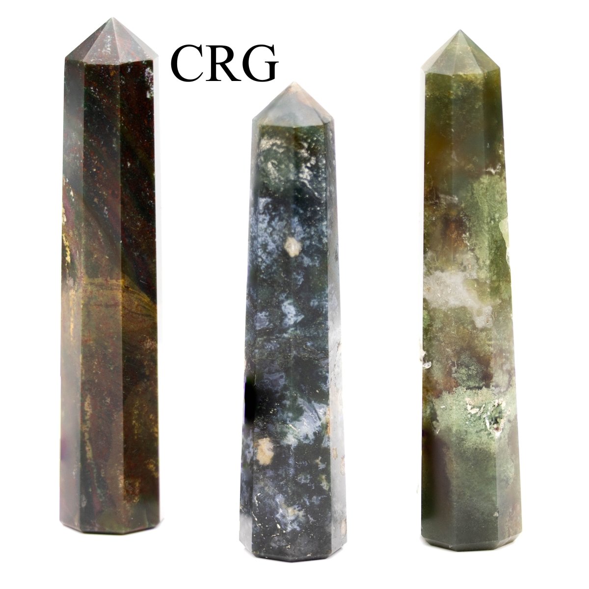 SET OF 2 - Mixed Shape Fancy Jasper Towers / 3-5" AVG