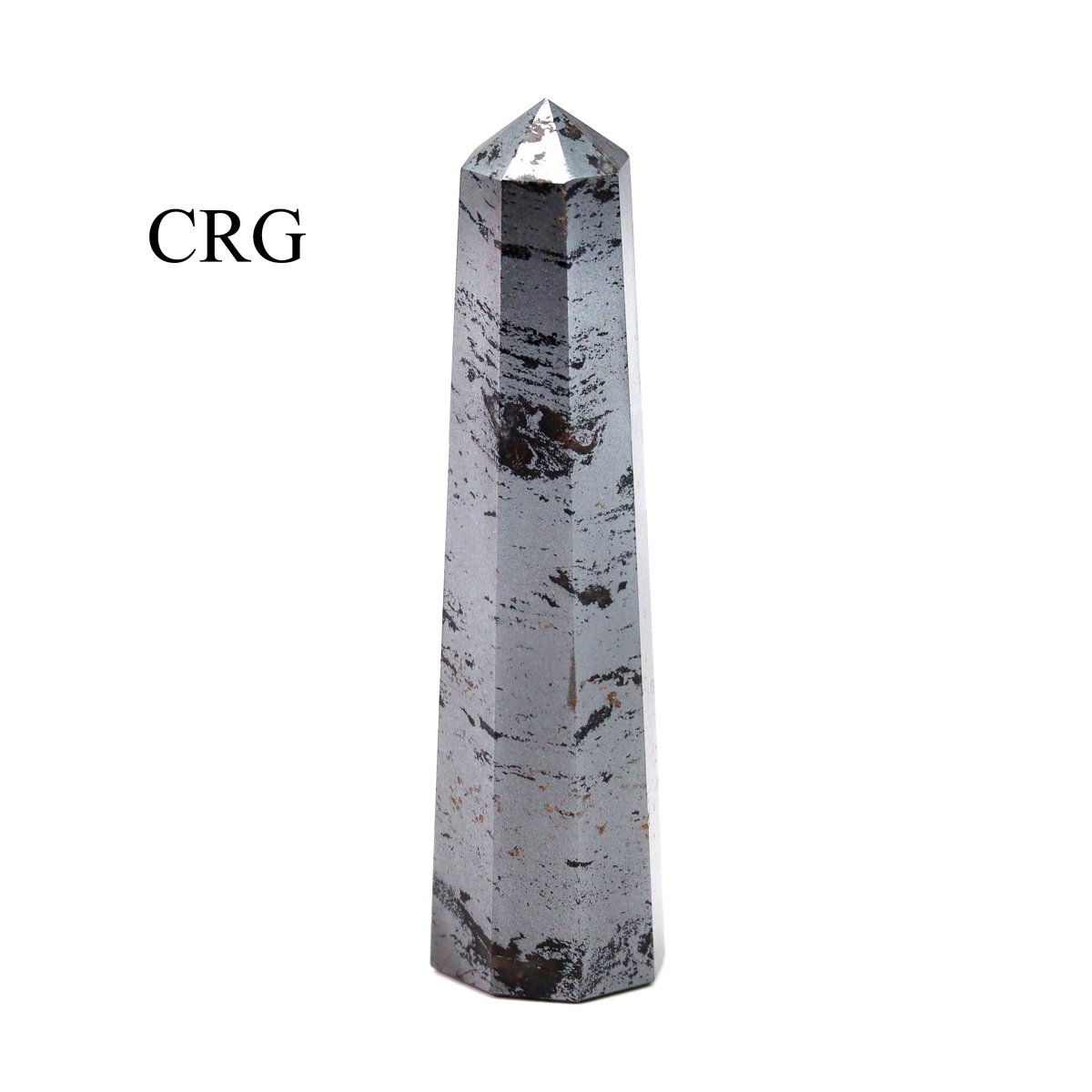 SET OF 2 - Mixed Shape Hematite Towers / 3-5" AVG