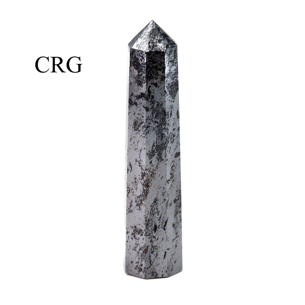 SET OF 2 - Mixed Shape Hematite Towers / 3-5" AVG