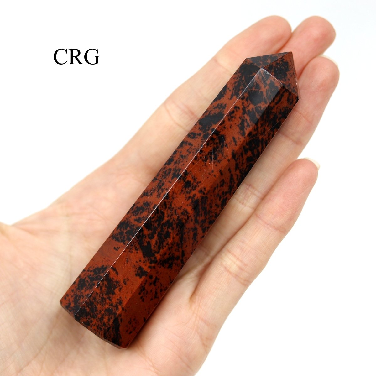 SET OF 2 - Mixed Shape Mahogany Obsidian Towers / 3-5" AVG