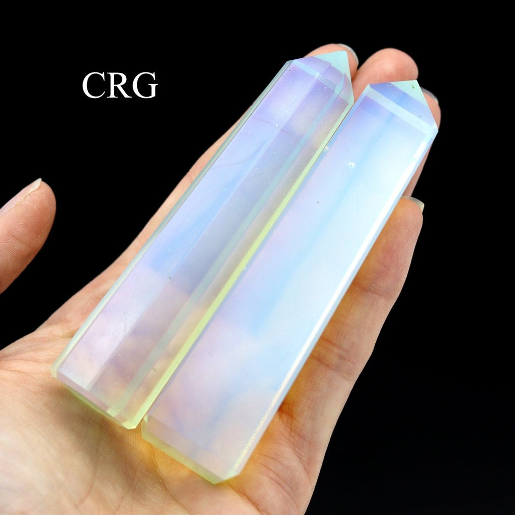 SET OF 2 - Mixed Shape Opalite Towers / 3-5" AVG