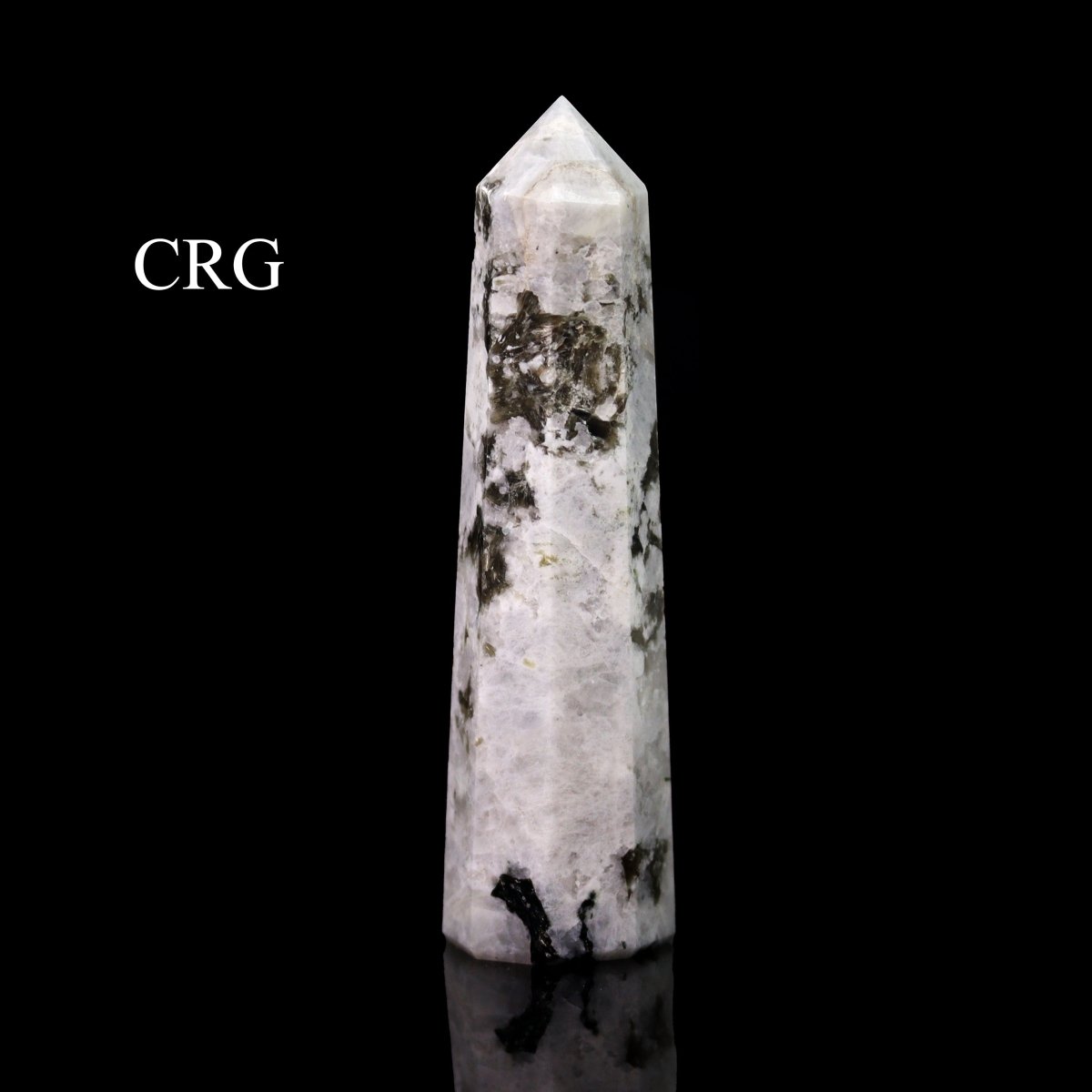 SET OF 2 - Mixed Shape Rainbow Moonstone Towers / 3-5" AVG