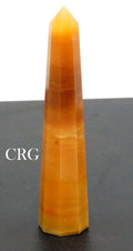SET OF 2 - Mixed Shape Yellow Quartz Towers / 3-5" AVG