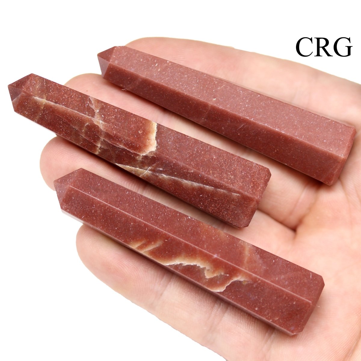 SET OF 2 - Pink Aventurine Gemstone Obelisk Point / 2-3" AVG