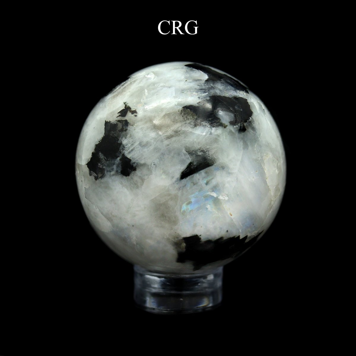 SET OF 2 - Rainbow Moonstone Spheres / 30mm AVG