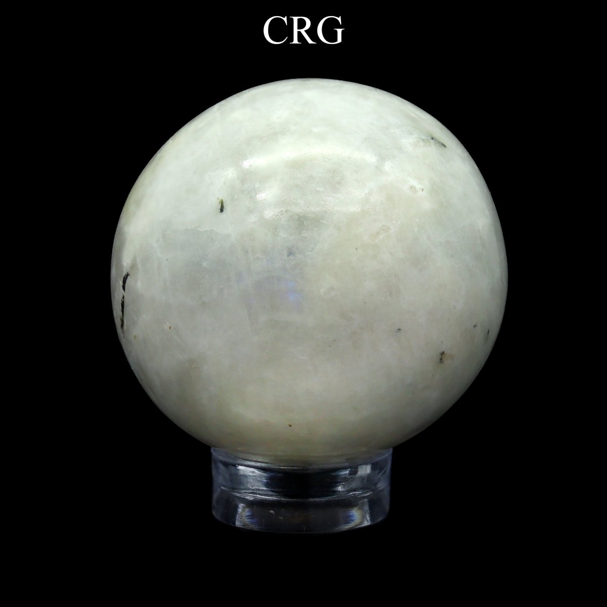 SET OF 2 - Rainbow Moonstone Spheres / 30mm AVG