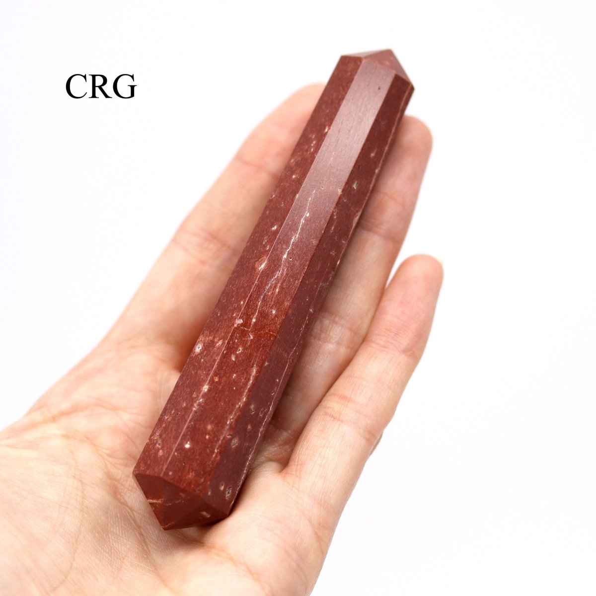 SET OF 2 - Red Jasper Double Terminated Wand / 3-5" AVG