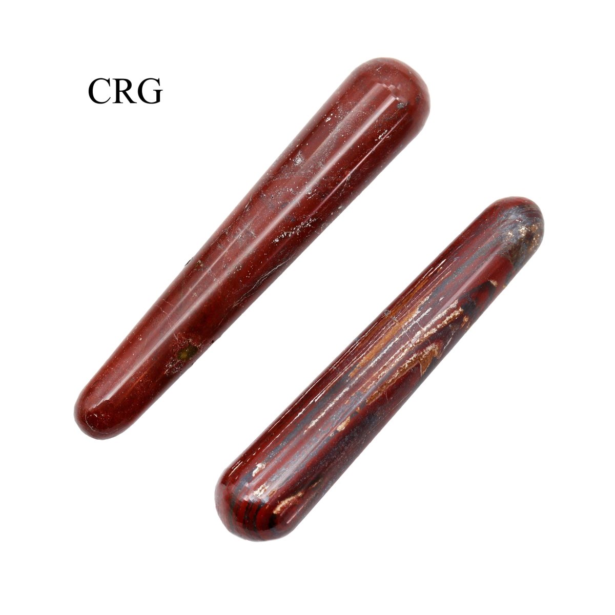 SET OF 2 - Red Jasper Massage Wands / 3-5" AVG