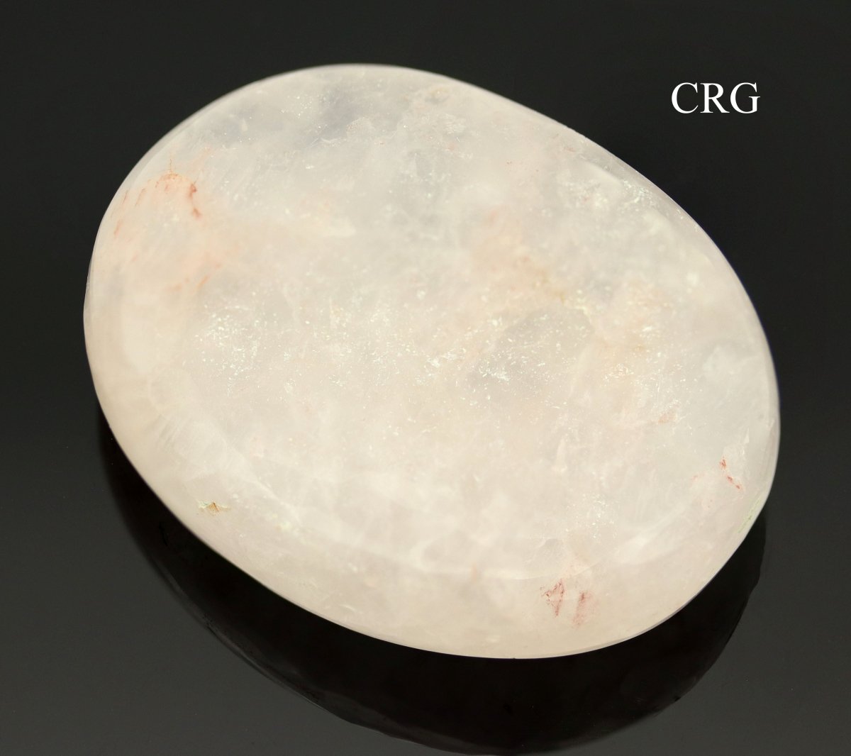 SET OF 2 - Rose Quartz Palm Stones / 50mm Avg