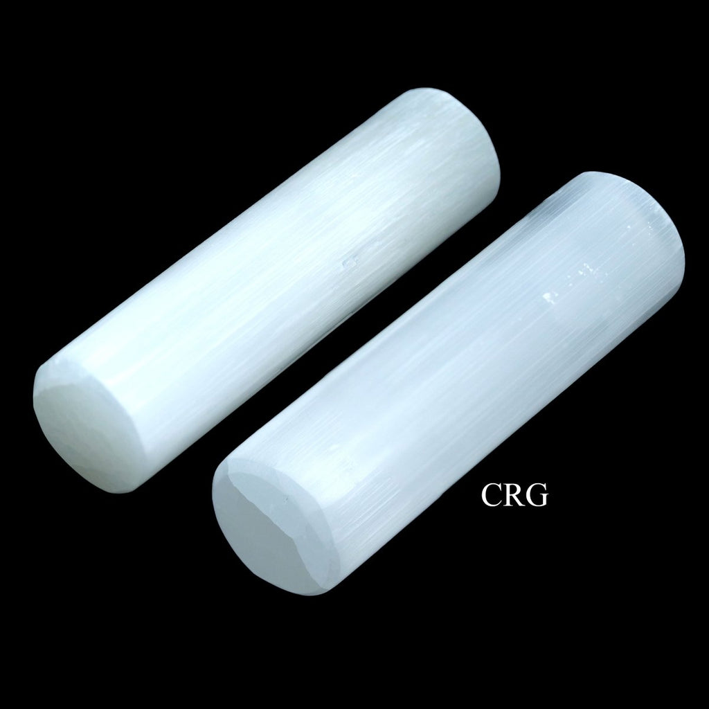 Selenite Harmonizer Cylinder Set  (2 Pieces)  (6"-7" inches)
