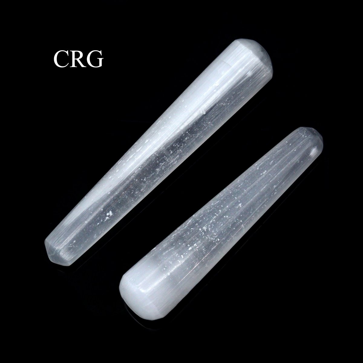 SET OF 2 - Selenite Massage Wands / 3-5" AVG