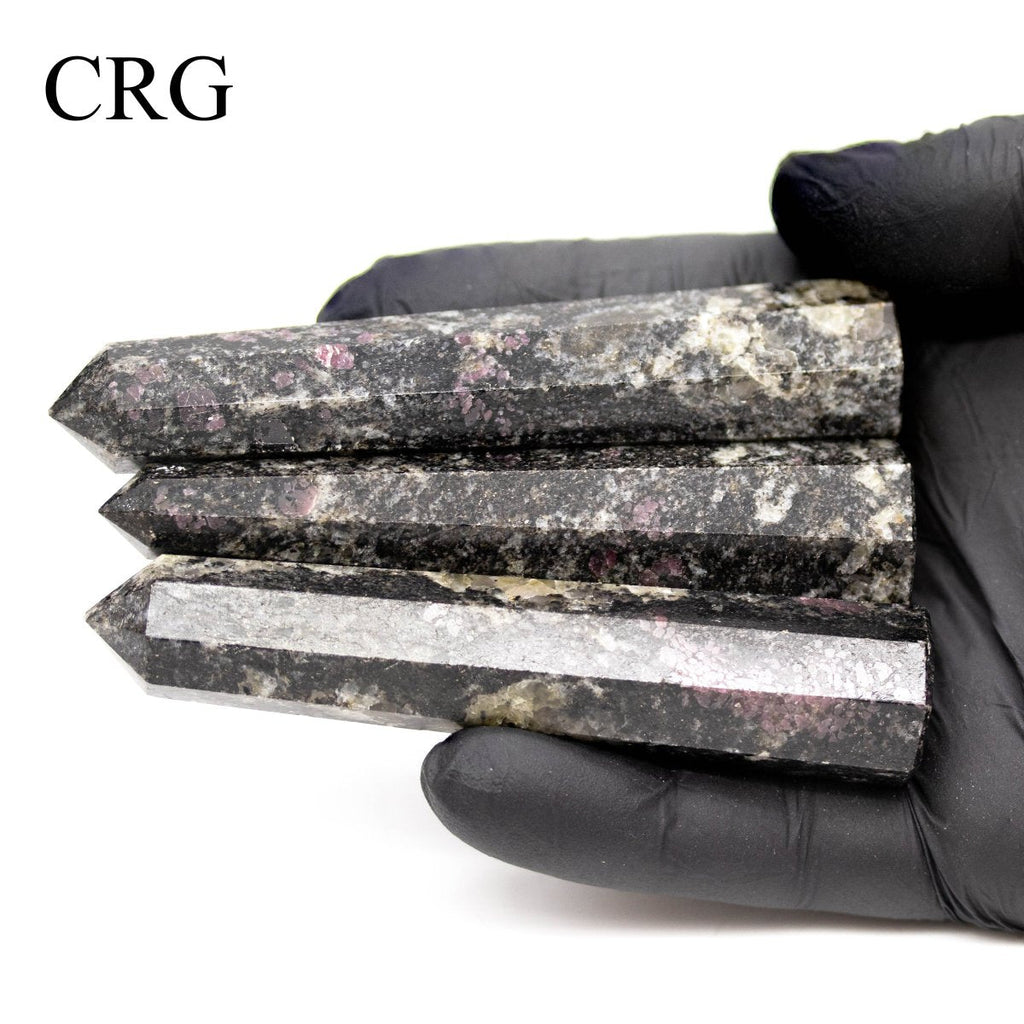 SET OF 2 - Spinel Matrix Mixed Shaped Towers / 3-5" Avg