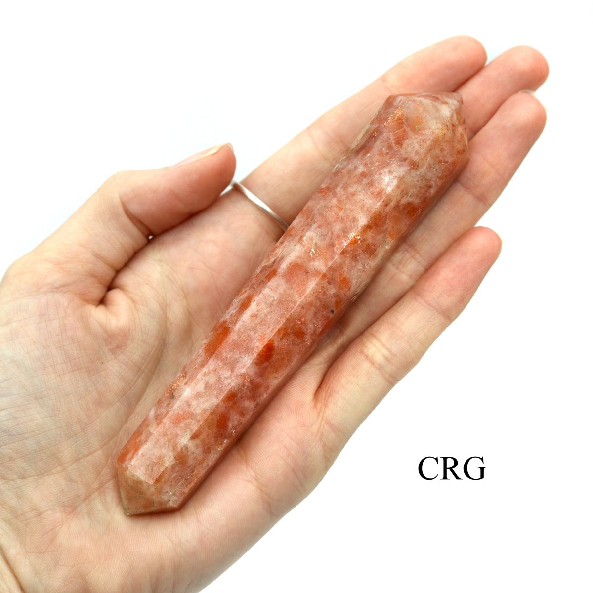 SET OF 2 - Sunstone Double Terminated Wand / 3-5" AVG